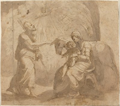 De rust tijdens de vlucht naar Egypte door Italian 16th Century