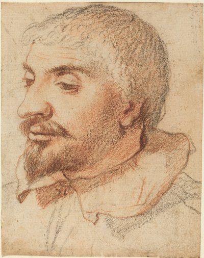Hoofd van een man door Italian 17th Century