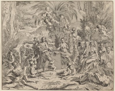 Allegorie van het Schilderen door Italian 17th Century, after Pietro Testa