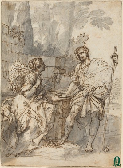 Pastorale scène door Italian 18th Century
