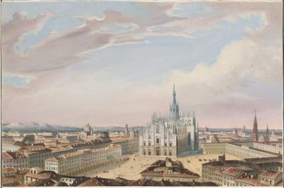 Kathedraal van Milaan door Italian 19th Century