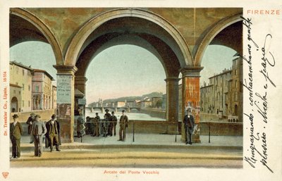 Arcade van Ponte Vecchio, Florence door Italian Photographer