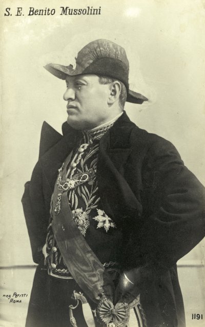 Benito Mussolini door Italian Photographer