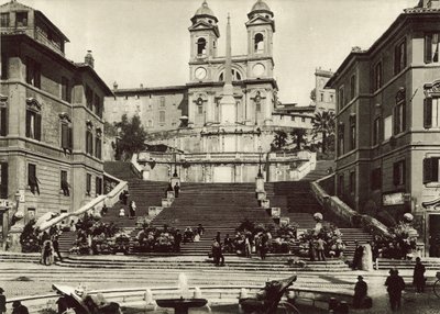 Kerk van Trinità dei Monti door Italian Photographer