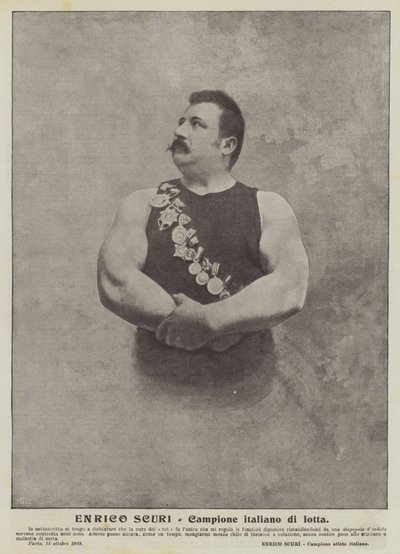 Enrico Scuri, Italiaans kampioen worstelen door Italian Photographer
