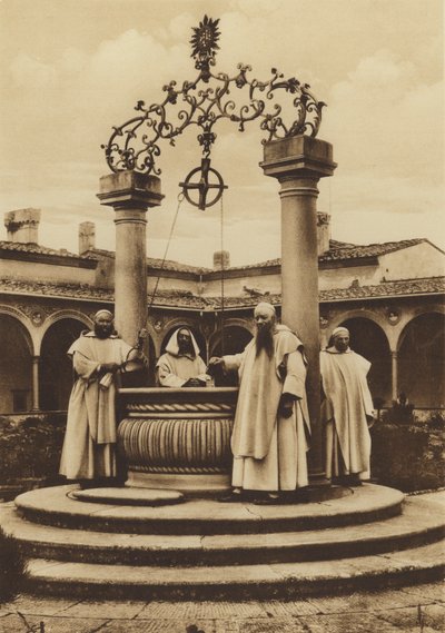 Florence: Dintorni di Firenze, Certosa, De put in de Grote Kloostergang door Italian Photographer