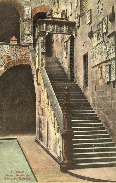 Florence, Italië, Bargello, Trap door Italian Photographer