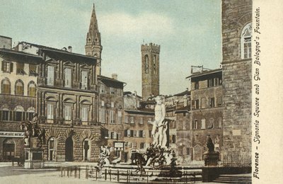 Florence, Italië, Piazza Signoria door Italian Photographer