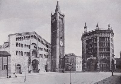 Italië: Parma, kathedraal en doopkapel door Italian Photographer