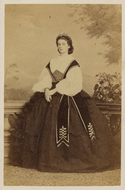 Maria Sophie van Beieren, koningin-gemalin van Frans II, koning van de Twee Siciliën door Italian Photographer