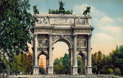 Milaan / Milaan: Arco della Pace (kleurenfoto) door Italian Photographer