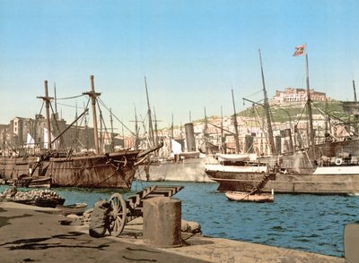 Haven van Napels, ca. 1891 door Italian Photographer