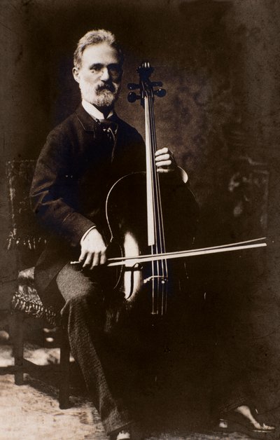 Portret van Alfredo Piatti (1822-1901) Italiaanse componist en cellist door Italian Photographer