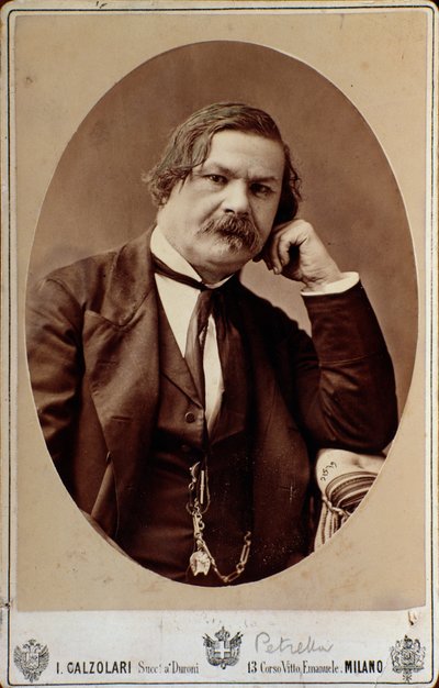 Portret van Enrico (Errico) Petrella (1813-1877) Italiaanse operacomponist door Italian Photographer