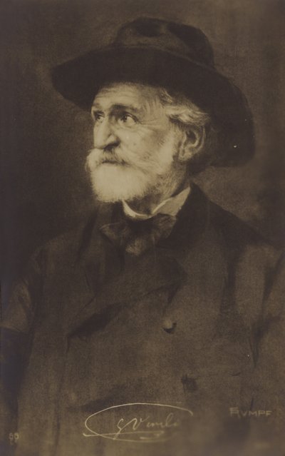 Portret van Giuseppe Verdi door Italian Photographer