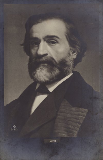 Portret van Giuseppe Verdi door Italian Photographer