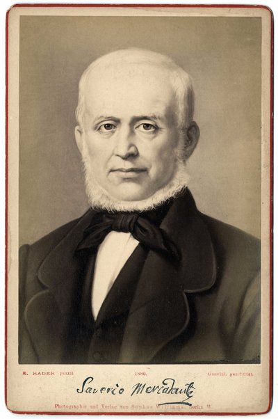 Portret van Saverio Mercadante (1795-1870), Italiaanse componist door Italian Photographer