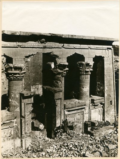 Pronaos van de tempel van Mandulis, Kalabsha, Egypte, foto door Antonio Beato door Italian Photographer