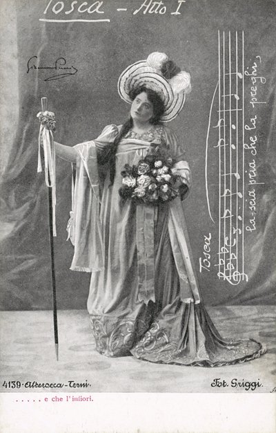 Scène uit Tosca (zw/w foto) door Italian Photographer