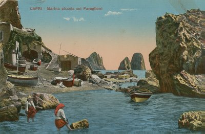 Kleine jachthaven en de Faraglioni, Capri door Italian Photographer