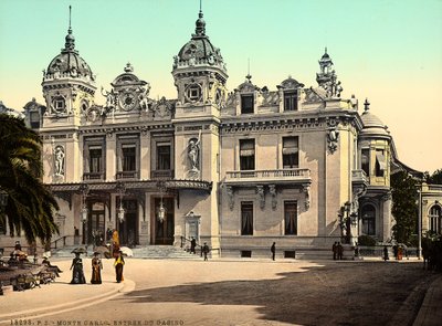 De gevel van het Casino van Montecarlo, in het Vorstendom Monaco, in Frankrijk door Italian Photographer