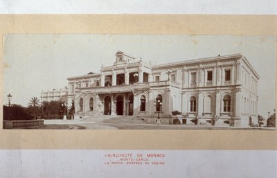 De voorgevel van het Casino van Montecarlo halverwege de bouw door Italian Photographer