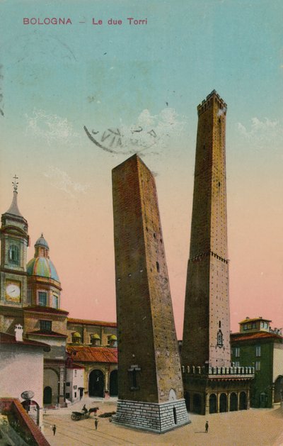 De twee torens in Bologna, Italië door Italian Photographer