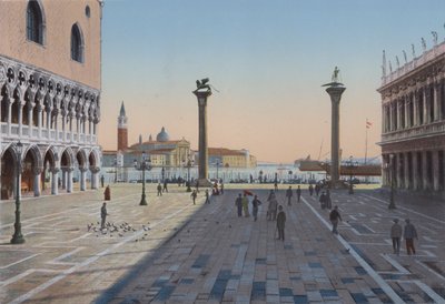 Venezia, Piazzetta San Marco en de twee zuilen door Italian Photographer