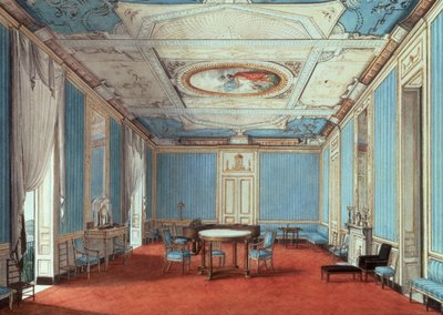 Een salon in een palazzo, Napels, ca. 1810 door Italian School