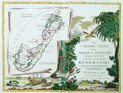 Een kaart van Bermuda, 1775-85 door Italian School