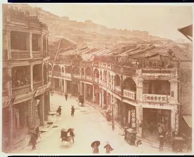 Een straat in Hong Kong door Italian School
