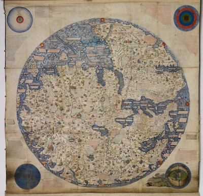 Grote Planisfeer, of Mappa Mondo van 1459, door Mauro Frau door Italian School