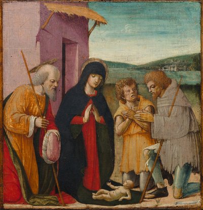 Aanbidding van de herders, c. 1480-1500 door Italian School