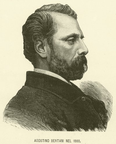 Agostino Bertani Nel 1860 (gravure) door Italian School