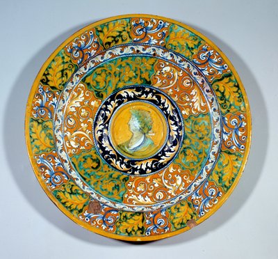 Aiguiere bassin in majolica door Italian School