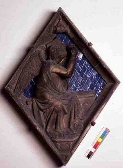 Allegorisch figuur, reliëftegel van de Campanile door Italian School
