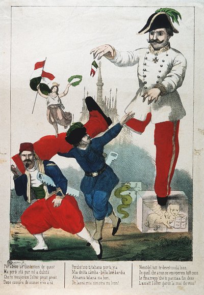 Allegorie van de Italiaanse Risorgimento door Italian School
