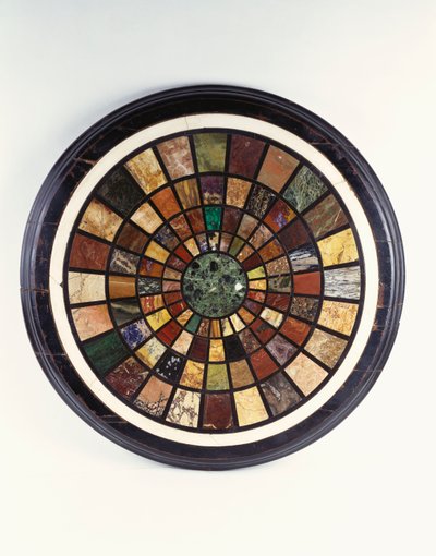 Een Italiaanse specimen marmeren tafelblad, 19e eeuw door Italian School