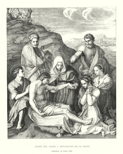 Andrea del Sarto, Kruisafneming, Collectie van het Pitti Paleis door Italian School