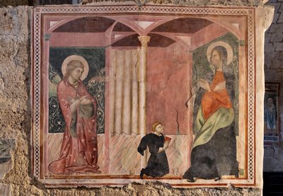 Aankondiging, Oratorium van het Kruis, laatste kwart van de XIII eeuw (fresco) door Italian School