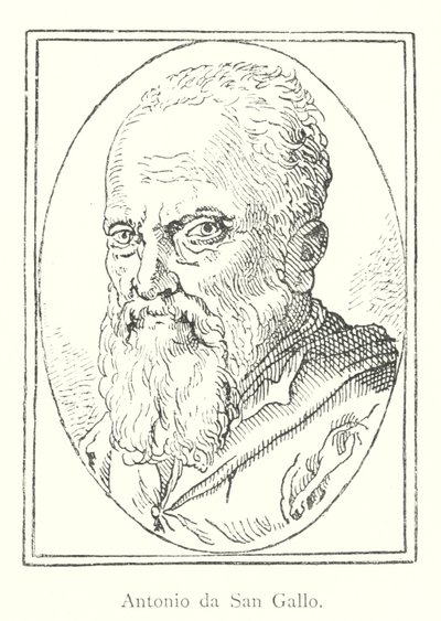 Antonio da San Gallo (gravure) door Italian School