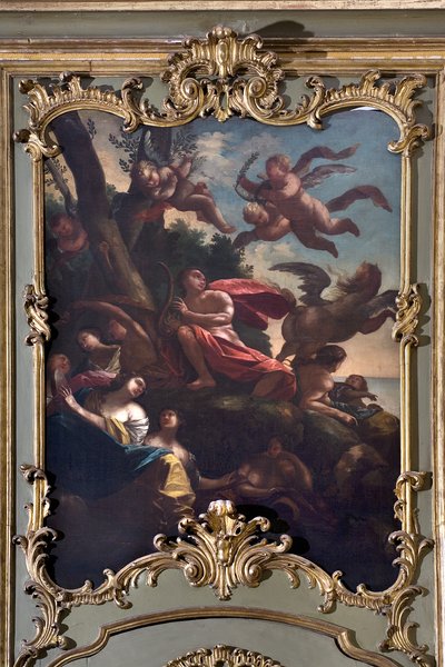 Apollo, Pegasus en de Muzen door Italian School