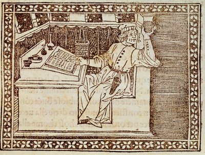 Apotheker, Florentijnse gravure uit Het Schaakboek door Italian School