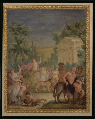Bacchus en Ariadne door Italian School
