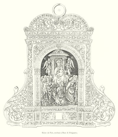 Vredeskus, toegeschreven aan Maso di Finiguerra (gravure) door Italian School