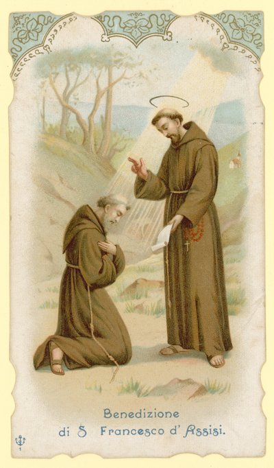 Zegen van St. Franciscus van Assisi door Italian School