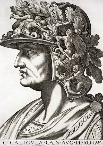 Caligula Caesar (12-41 n.Chr.), 1596 door Italian School
