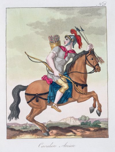 Cavalerieboogschutter, uit LAntica Roma, 1825 door Italian School
