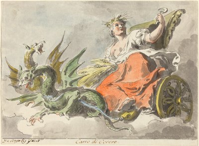 Strijdwagen van Ceres door Italian School