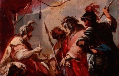 Christus voor Pilatus, ca.1700 door Italian School